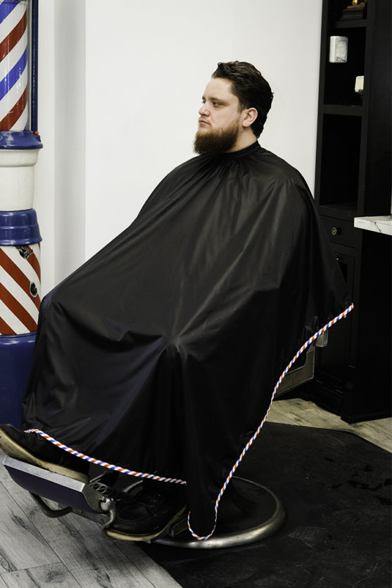 Stylish Blue Black Barber Cape (Preorder)